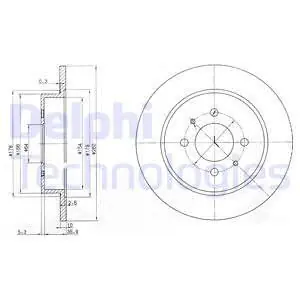 Bezpieczna płatność Tarcza hamulcowa DELPHI BG3102