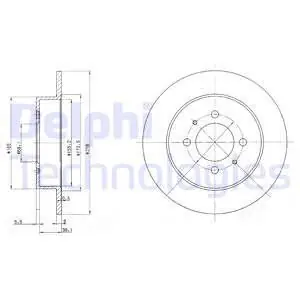 Tarcza hamulcowa DELPHI BG3125 Niska cena