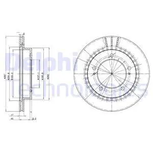 Premium Tarcza hamulcowa DELPHI BG3158