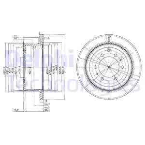 Tarcza hamulcowa DELPHI BG3188 Rabat
