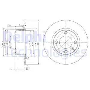 Tarcza hamulcowa DELPHI BG3367 Szybka dostawa