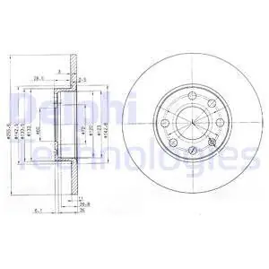 Nowość Tarcza hamulcowa DELPHI BG3402