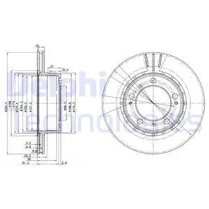 Rabat Tarcza hamulcowa DELPHI BG3410