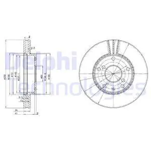 Tarcza hamulcowa DELPHI BG3531 Rabat