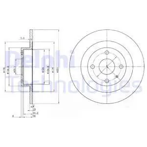 Rabat Tarcza hamulcowa DELPHI BG3556