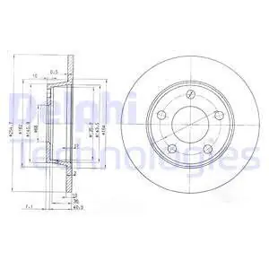 Tarcza hamulcowa DELPHI BG3671 Zamów teraz