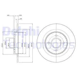 Tarcza hamulcowa DELPHI BG3743 Tylko dziś