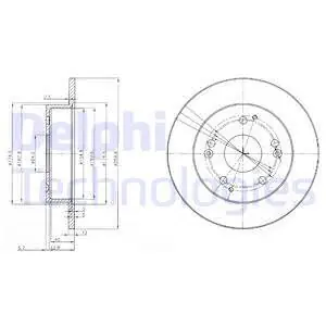Nowość Tarcza hamulcowa DELPHI BG3746