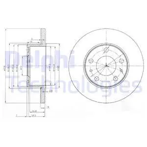 Nowość Tarcza hamulcowa DELPHI BG3751
