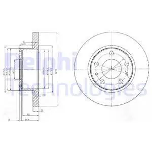 Rabat Tarcza hamulcowa DELPHI BG3752
