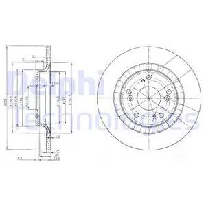 Tarcza hamulcowa DELPHI BG3795 Nowość