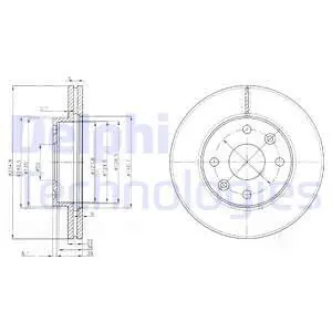 Tarcza hamulcowa DELPHI BG3802 Autentyczny