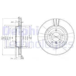 Tarcza hamulcowa DELPHI BG3830 Autentyczny