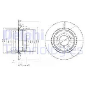 Tarcza hamulcowa DELPHI BG3901C Premium