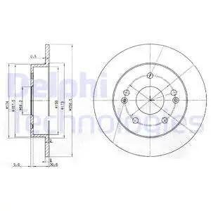 Tarcza hamulcowa DELPHI BG3906 Premium