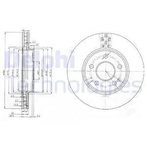 Tarcza hamulcowa DELPHI BG3909 Rabat