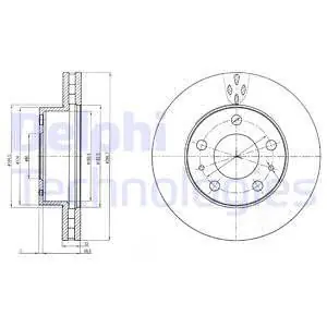 Tarcza hamulcowa DELPHI BG4060 Popularny