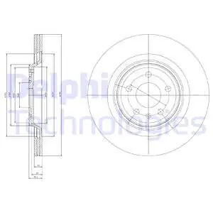 Tarcza hamulcowa DELPHI BG4078 Autentyczny