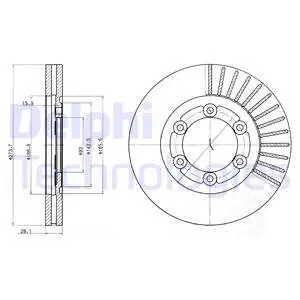 Bezpieczna płatność Tarcza hamulcowa DELPHI BG4105