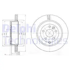 Tarcza hamulcowa DELPHI BG4125 Rabat