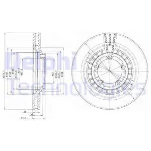 Tarcza hamulcowa DELPHI BG4134 Oryginalny
