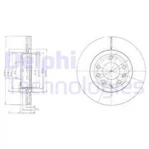 Tarcza hamulcowa DELPHI BG4141 Zamów teraz