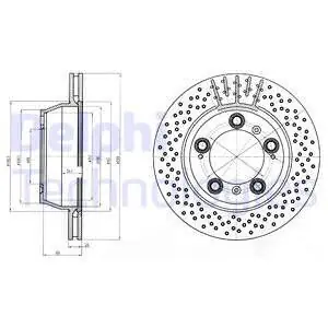 Tarcza hamulcowa DELPHI BG4163C Autentyczny