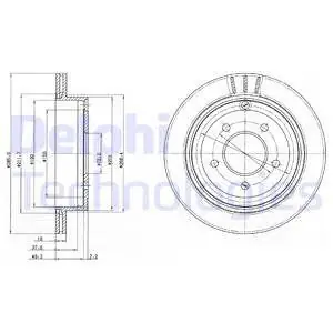 Tarcza hamulcowa DELPHI BG4177 Autentyczny