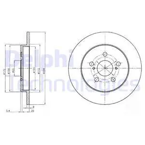 Tarcza hamulcowa DELPHI BG4201C Oryginalny