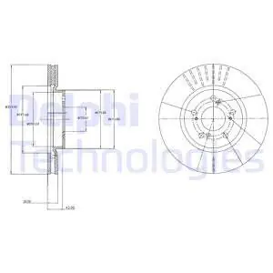 Tarcza hamulcowa DELPHI BG4215 Tylko dziś