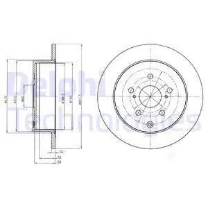 Rabat Tarcza hamulcowa DELPHI BG4237
