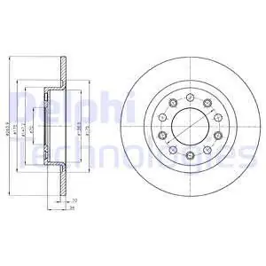 Tarcza hamulcowa DELPHI BG4315 Szybka dostawa