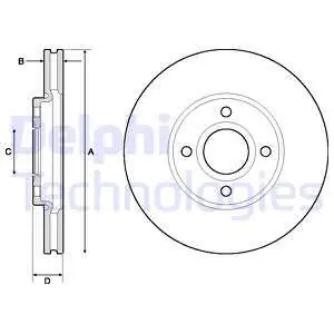 Nowość Tarcza hamulcowa DELPHI BG4715C