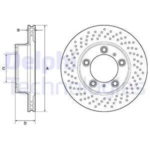 Oryginalny Tarcza hamulcowa DELPHI BG4769C