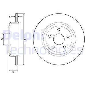 Tarcza hamulcowa DELPHI BG4772C Autentyczny