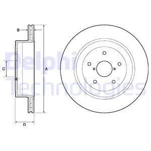 Tarcza hamulcowa DELPHI BG4775C Premium