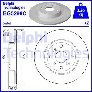 Tarcza hamulcowa DELPHI BG5298C Promocja
