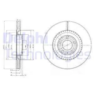 Tarcza hamulcowa DELPHI BG9003 Premium