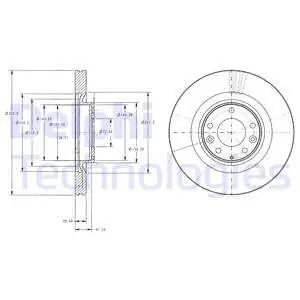 Tarcza hamulcowa DELPHI BG9104 Nowość