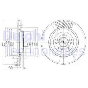 Tarcza hamulcowa DELPHI BG9759 Oryginalny